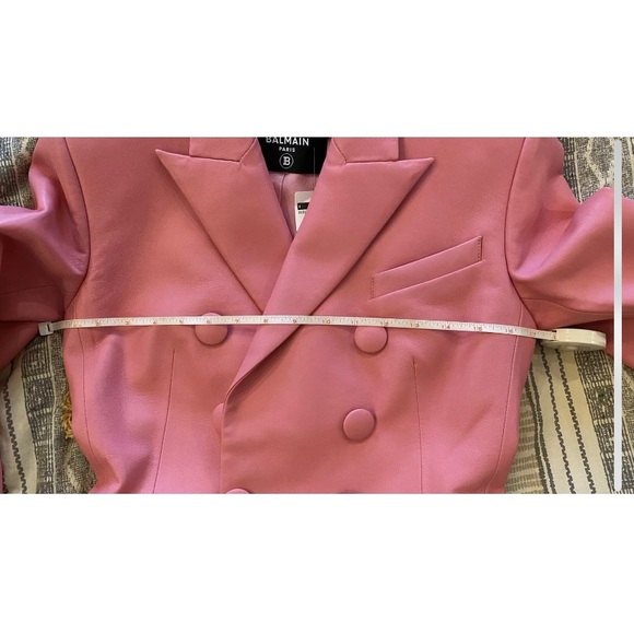 ❌❌SOLD❌❌2️⃣1️⃣0️⃣0️⃣ NWT Authentic Balmain Leather Blazer Size 36-S - Picture 12 of 13